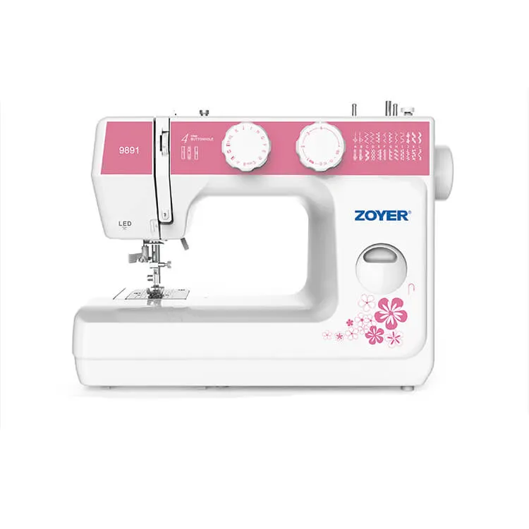 ZY9891 Wholesale zoyer household mini single needle sewing machine with led domestic sewing machine