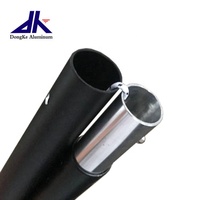 Perche télescopique en aluminium de haute qualité, avec verrouillage de bouton à ressort