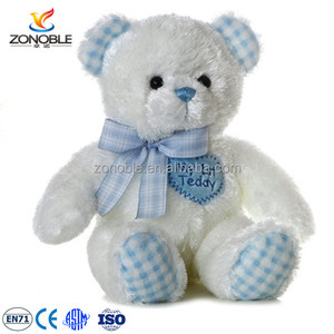 Norme de qualité EN71 et ASTM, ours en peluche pas cher, mon premier ours en peluche, ours en peluche bleu personnalisé, doux - Product Image 3