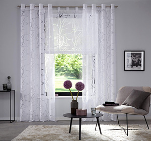 Rideau imprimé en Polyester <span class=keywords><strong>blanc</strong></span>, Voile transparent, pré-fait, vente en gros - Product Image 6