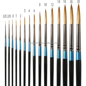 OEM 14PCS Synthetic Nylon Art Brush Painting Oil and Acrylic Detail Painting Brushes