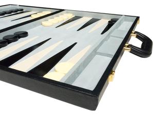 Set Backgammon classico di lusso personalizzato a <span class=keywords><strong>dama</strong></span> Backgammon in pelle di bordo nero - Product Image 2