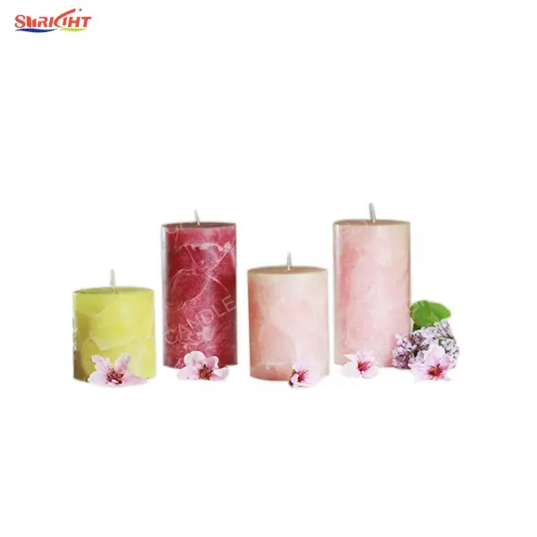 Sıcak satış zanaat degrade dekoratif hediye mumlar ayağı mum/shandong/qingdao/candels kokulu/mum yapımı malzemeleri/Doğum günü