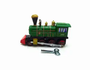 Металлическая модель поезд, заводная игрушка для коллекций, винтажные жестяные игрушки