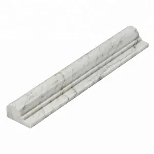 Hot sale interior decoration White marble Chair Rail Wall Molding Bianco Carrara Marble Chair Rail