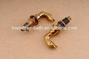 Doppi Manici Miscelatore Oro di Lusso Rubinetto Cigno Bacino Del Rubinetto - Product Image 4