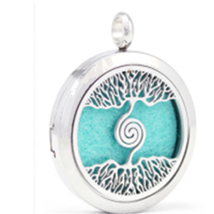 Moda colore argento 316L ciondolo medaglione diffusore di profumo in acciaio inossidabile - Product Image 1