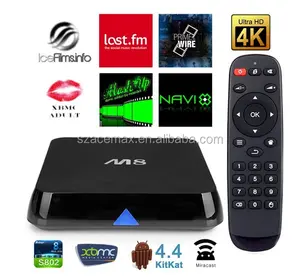 Acemax linux iptv set top box wifi M8 can play streaming movies free with wifi or internet