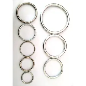 6*30mm proveedor de China de plata de acero inoxidable 304 de soldadura de deportes al aire libre accesorios de acero soldado con autógena o anillo de plata anillo