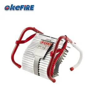 Okefire Aluminium Draagbare Drie-Verhaal Balkon Fire Emergency Escape Klimmen Redding Veiligheid Ladder