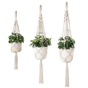 2019 venta caliente de encargo OEM colgando de la pared de algodón interior macrame planta suspensión para la decoración del jar - Product Image 3