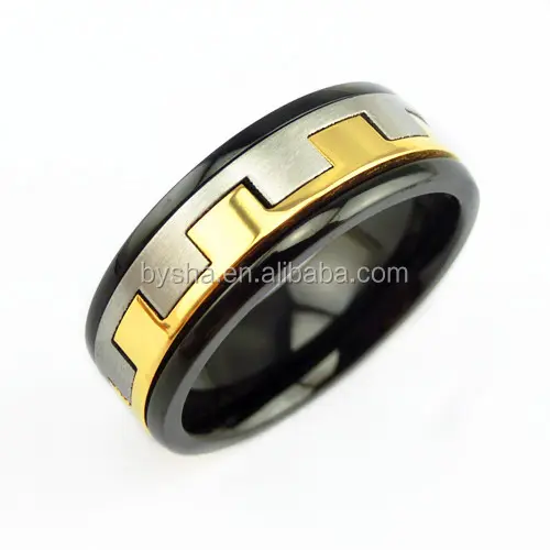 fashionable display stainless gay men gold o bio energy ring