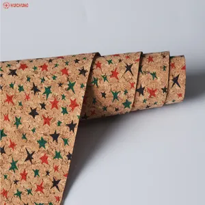 High quality printing star cork rubber leather cork rolls for walls