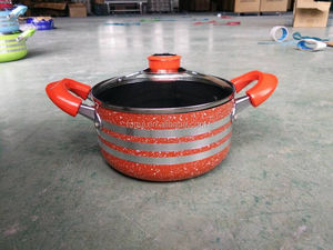 Ensemble de 5 casseroles en aluminium antiadhésif <span class=keywords><strong>pas</strong></span> <span class=keywords><strong>cher</strong></span>, ustensiles de cuisine antiadhésifs avec couvercle en verre, casserole en aluminium antiadhésif - Product Image 5