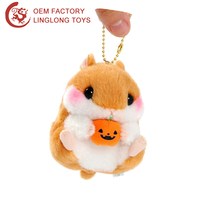 Personnalisé PP Coton Peluche Écureuil Porte-clés Poupée Bleu Animal En Peluche Suspendu Jouet & Sac À Main Pendentif avec Longue Queue