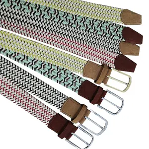 2022 nuovo Design Youth cintura intrecciata in pelle di vacchetta fibbia ad ardiglione di qualità elasticizzata perfetta per adolescenti Junior