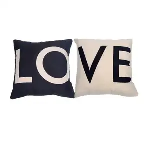 Pillow Case Decoration Throw Wholesale Covers Sofa Cushion Cover Square Printed Stitching Machine Wash in Cold Water 100% Poly