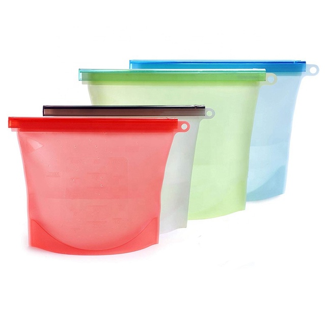 Platinum Reusable 1500 ML Silicone Food Storage Bag for Milk Sandwich Snack Storage