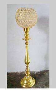 Pièce centrale dorée Décoration de mariage Boule de cristal Porte-pilier - Product Image 2