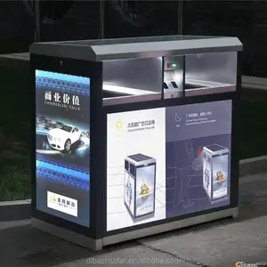 Solar power smart dustbin with Advertising