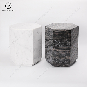 Elegant Carrara <strong>Marble</strong> <strong>Bedside</strong> <strong>Table</strong> or Side <strong>Table</strong> for Hone Decor - Product Image 5