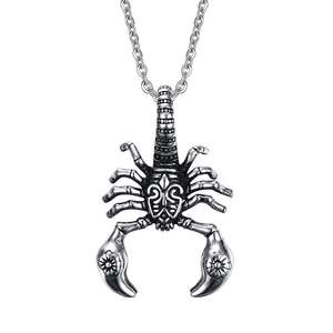 Personalized punk men jewelry scorpion pendant necklace