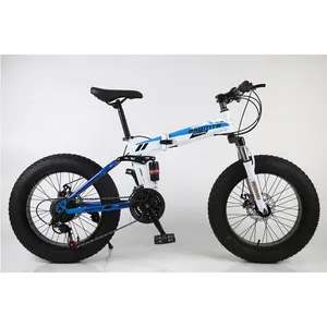 Fabriek Directe Verkoop Opvouwbare Hoge Kwaliteit Boy Fat Bike/Gemaakt In China Kids Snow Bike/20Inch Small Size Fat Bike Mtb Full Suspension