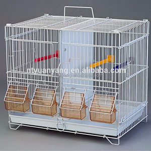 Grande cage pour chien en métal à motif solide avec support mobile d'élevage ouvert sur le dessus Petit plateau de palette pour oiseaux Caractéristique respirante Maison pour oiseaux - Product Image 1