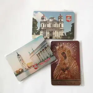 Promosi Vilnius Perak Foil Tourist Souvenir Magnet Kulkas