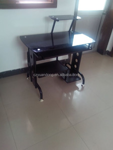 Modern <strong>Black</strong> Metal Office <strong>Computer</strong> <strong>Desk</strong> - Product Image 2