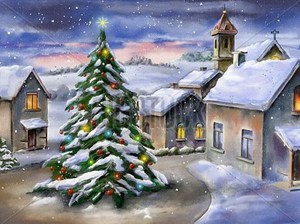 Cuadros de Lona con Luces LED Navideñas, Papá Noel, Nieve Festiva, Arte de Pared Navideño, Impresión Digital, Decoración para el Hogar, Hoteles, Cafeterías, Oficinas - Product Image 5