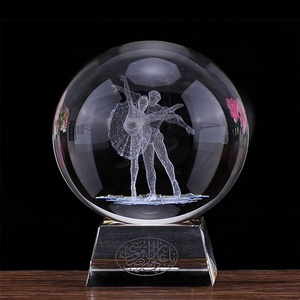 Boule de cristal transparente personnalisée K9 avec gravure laser 3D, modèle d'avion, <span class=keywords><strong>photo</strong></span> pour collection d'art, souvenir - Product Image 3