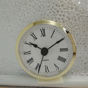 Hot Sale 65 mm Gold Trim Quarts <strong>Movement</strong> Mini Inch <strong>Clock</strong> <strong>Insert</strong> With Arabic Number - Product Image 6