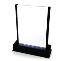 אקריליק Led שולחן תפריט Stand מחזיק LED תאורה קופה נטענת סוללה תפריט stand