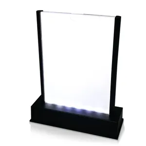 Acryl Led Tafel Stand Menu Houder Led Verlichting Pos Oplaadbare Batterij Menu Stand