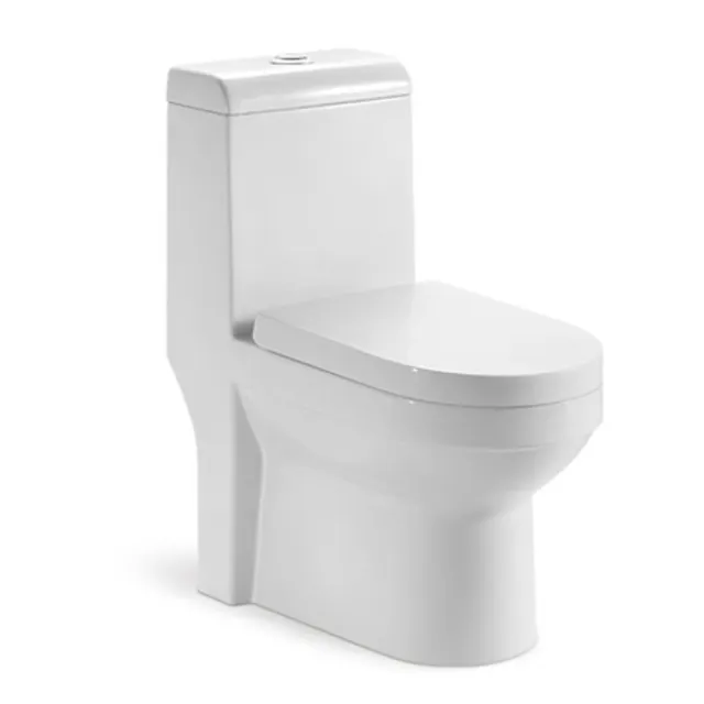 Chinese manufacturer bathroom water closet custom ceramic eongated commode siphonic flush one piece toile