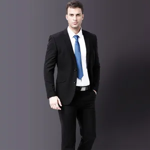 Garment factory latest design polyester fabric 2 piece men wedding suits pictures