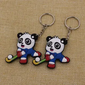 Kualitas tinggi kustom kung fu panda 3D PVC gantungan kunci