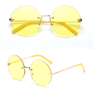 Ronda de gafas de sol <span class=keywords><strong>lentes</strong></span> de espejo nuevo estilo de los hombres de la moda de las mujeres de Metal Marco de gafas de sol - Product Image 5