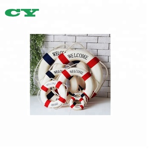 Decorazione della casa Best Seller benvenuto a bordo dell'anello di vita della marina accento di stoffa decorazione nautica - Product Image 4