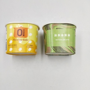 160ml vuông sữa chua đông lạnh cốc giấy cốc kem/hộp đựng kem và nắp đậy - Product Image 1