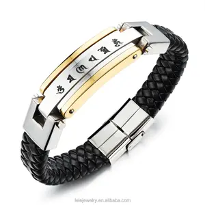 Rvs Om Mani Padme Hum Plaat Sieraden Heren Armband Mode-sieraden Gemaakt In China
