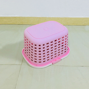 25L niños de color rosa plegable de plástico 2 asas cesta de lavandería - Product Image 5