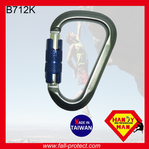 HMS Shape Taiwan Twist Lock Rock Climbing Carabiner Made Of Aluminum - Product Image 2