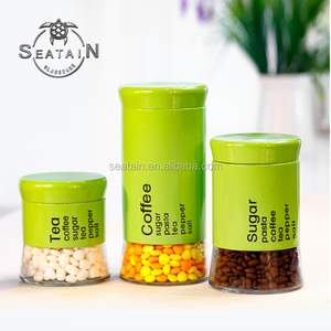 חלון מיכלי נירוסטה זכוכית עם מכסה מכסה סט נירוסטה מודרני איכותי סט למטבח - Product Image 4