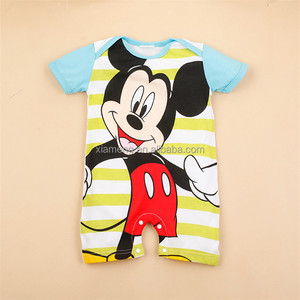 venta Caliente ropa de dormir de algodón moda mameluco del bebé con <span class=keywords><strong>mickey</strong></span> manga corta <span class=keywords><strong>mickey</strong></span> mameluco del bebé para newbron - Product Image 2