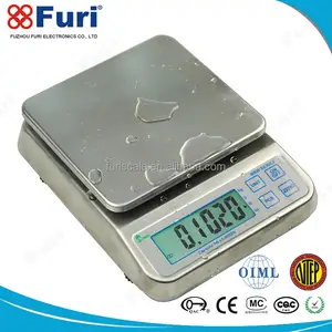 Furi FEC электронные кухонные весы с часы - weighmax 30 кг по 5 г в элегантный из нержавеющей стали