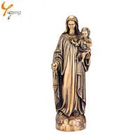 クリスチャン宗教装飾等身大聖母マリア保持ベビーイエス像