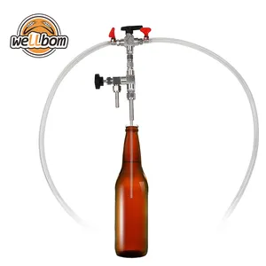 Stainless Steel 304 Counter Pressure Beer Bottle Filler Line with assemble CO2 for Homebrewing