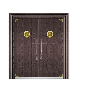 Puerta de entrada de hierro de seguridad de acero, doble puerta de seguridad principal, nuevo modelo - Product Image 5